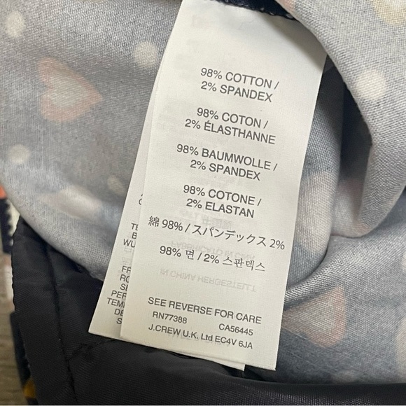 J Crew Women's Dark Navy Blue Heart Print 3" Chino Shorts Size 0. - Picture 6 of 8